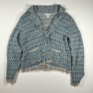 Vintage Belvedere Wool Blend Knit Cardigan Sweater XL Woman’s Shawl Collar Italy